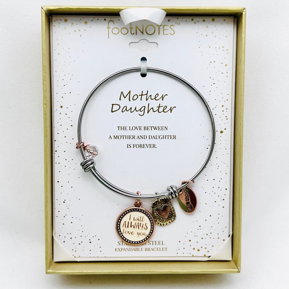Footnotes Mother/Daughter Expandable Bracelet - NIB